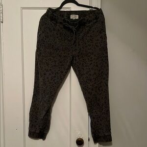 Anthropologie Leopard Print Jogger Pants